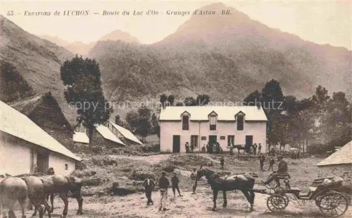 AK / Ansichtskarte LUCHON Bagneres-de-Luchon 31 Haute-Garonne Route Lac d'O Granges d'Aslau Kuehe Pferdkutsche 