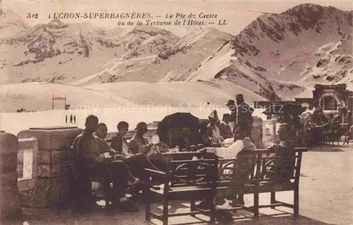 AK / Ansichtskarte Luchon Superbagneres Saint-Aventin 31 Haute-Garonne Le Pie du Cecire la Terasse de l'Hotel 