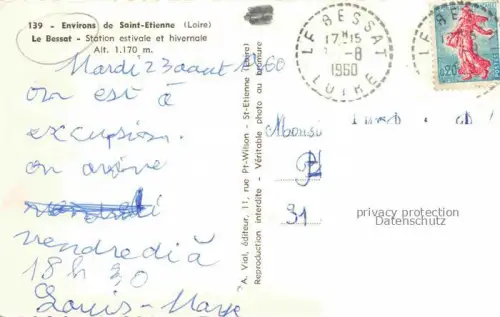 AK / Ansichtskarte Le Bessat Saint-Etienne 42 Loire Station estivale et hivernale Vue generale L'Eglise Effet de neige Vue generale Nouvel Hotel Le Croix Chaubouret