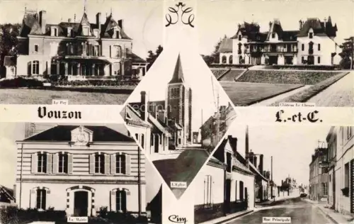 AK / Ansichtskarte Vouzon Romorantin-Lanthenay 41 Loir-et-Cher Le Puy Chateau Le Chenay La Mairie Rue Principale Eglise