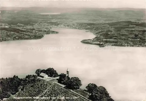AK / Ansichtskarte Hametschwand Buergenstock Vierwaldstaettersee NW Fliegeraufnahme mit Luzernblick