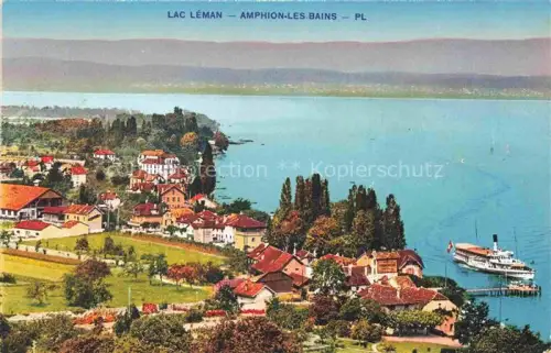 AK / Ansichtskarte Amphion-les-Bains Thonon-les-Bains 74 Haute-Savoie Vue panoramique Lac Léman vue aérienne