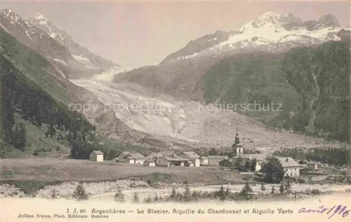 AK / Ansichtskarte Argentieres  Argentiere Glacier d 74 Haute-Savoie Glacier Aiguille du Chardonnet et Aiguille Verte