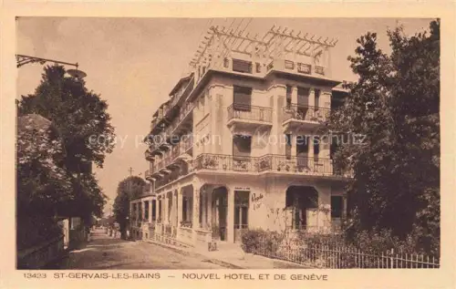 AK / Ansichtskarte St-Gervais-les-Bains 74 Haute-Savoie Nouvel Hôtel et Hôtel de Genève