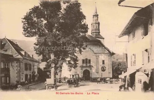 AK / Ansichtskarte St-Gervais-les-Bains 74 Haute-Savoie La Place Eglise