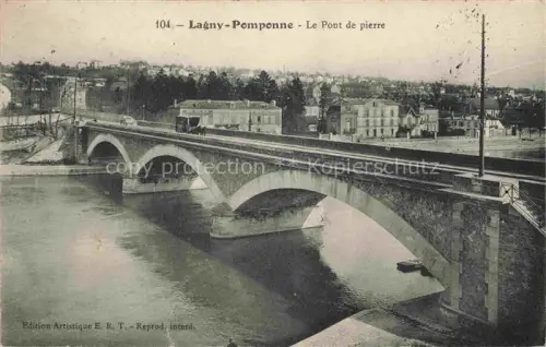 AK / Ansichtskarte Pomponne Lagny-sur-Marne 77 Le pont de pierre