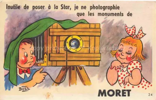 AK / Ansichtskarte Moret-sur-Loing 77 Seine-et-Marne Inutile de poser à la Star... Caméra Kuenstlerkarte