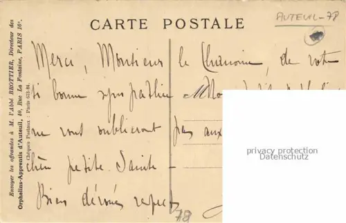 AK / Ansichtskarte Auteuil  Rambouillet 78 Yvelines Pose de la Ie Pierre de la Chapelle des Orphelins d'Auteuil La foule autour de la Châsse