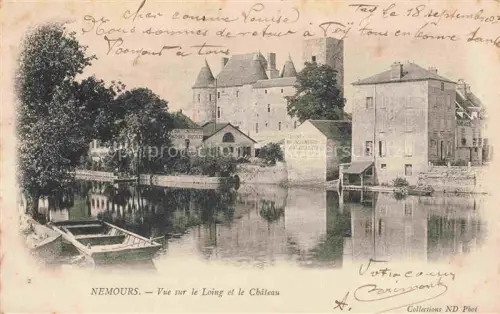 AK / Ansichtskarte Nemours  Fontainebleau 77 Seine-et-Marne Vur sur le Loing et le château