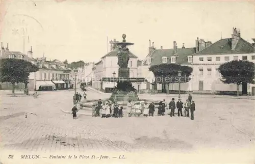 AK / Ansichtskarte Melun 77 Seine-et-Marne Fontaine de la Place Saint Jean