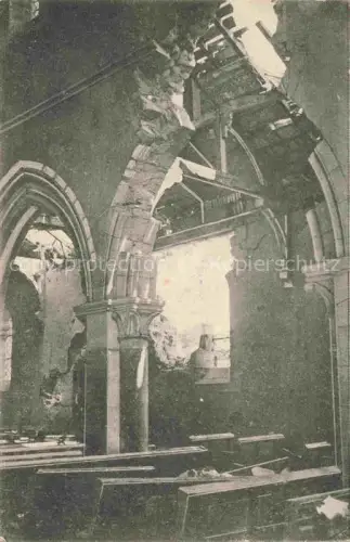 AK / Ansichtskarte Maislaines PERONNE 80 Somme Zerschossene Kirche Ruines Grande Guerre Truemmer 1. Weltkrieg Pruefstempel