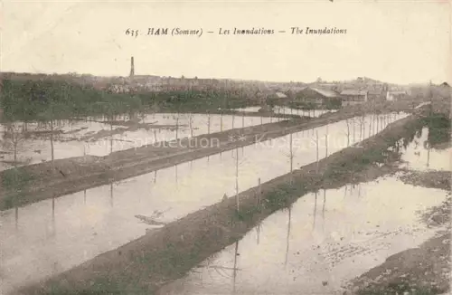 AK / Ansichtskarte Ham  PERONNE 80 Somme Les inondations Hochwasserkatastrophe