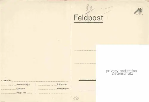 AK / Ansichtskarte Fricourt Peronne 80 Somme Château Schloss Erinnerungskarte an Feldzug 1914/15 Feldpost