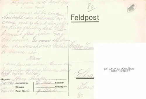 AK / Ansichtskarte Fricourt Peronne 80 Somme Château Schloss Erinnerung an Feldzug 1914/15 Kuenstlerkarte