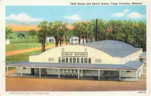 AK / Ansichtskarte Camp Crowder Fort Crowder Neosho Missouri USA Field House and Sports Arena Illustration