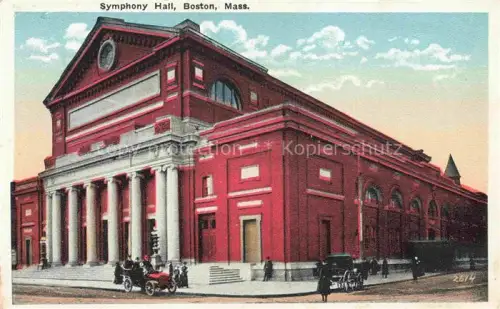 AK / Ansichtskarte BOSTON  Massachusetts USA Symphony Hall Illustration