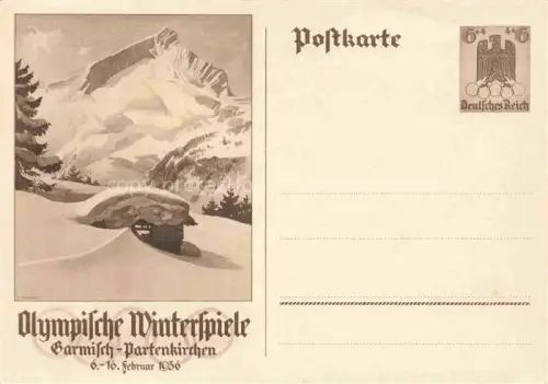 AK / Ansichtskarte GARMISCH-PARTENKIRCHEN Bayern Winterpanorama Alpen Olympische Winterspiele