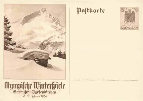 AK / Ansichtskarte GARMISCH-PARTENKIRCHEN Bayern Winterpanorama Alpen Olympische Winterspiele