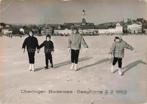 AK / Ansichtskarte ueberlingen Bodensee BW Seegfroerne Schlittschuhlaufen