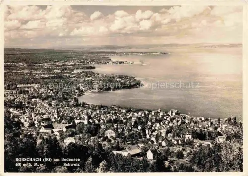 AK / Ansichtskarte RORSCHACH Bodensee SG Panorama Blick auf die Seebuchten bei Horn Arbon und Romanshorn
