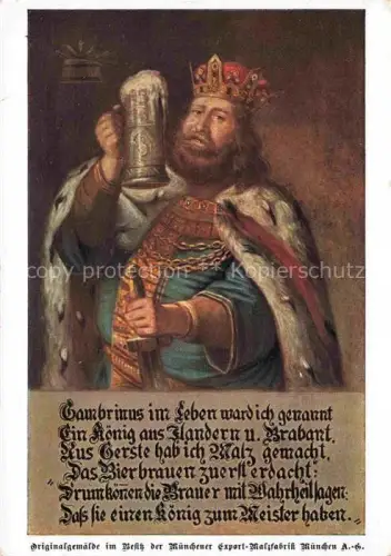 AK / Ansichtskarte MueNCHEN  Bayern Original-Gemaelde Muenchener Export-Malzfabrik zur 19. Hauptversammlung des Deutschen Braumeister- und Malzmeister-Bundes in Koeln Kuenstlerkarte