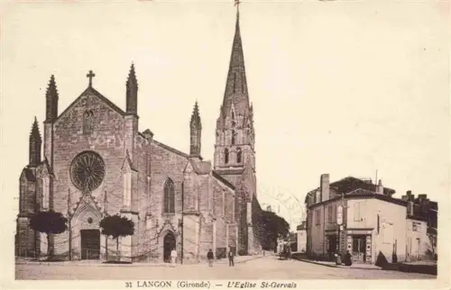 AK / Ansichtskarte Langon 33 Gironde L'Eglise St Gervais 