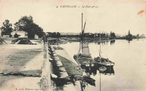 AK / Ansichtskarte Castillon-de-Castets Langon 33 Gironde Le Port Segelboote 