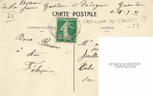AK / Ansichtskarte Castillon-de-Castets Langon 33 Gironde Le Port Segelboote 