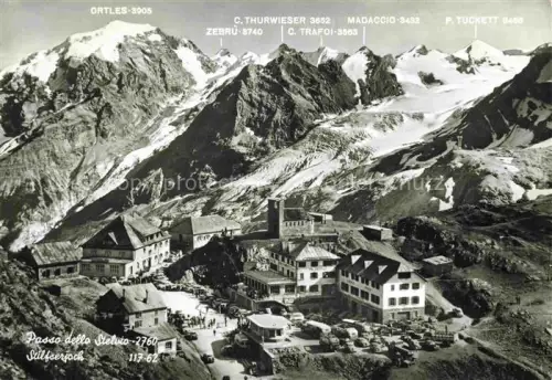 AK / Ansichtskarte Stilfserjoch 2750m Passo dello Stelvio IT Fliegeraufnahme