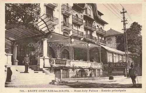 AK / Ansichtskarte Saint-Gervais-les-Bains 74 Haute-Savoie Hôtel Restaurant Mont Joly Palace entrée principale