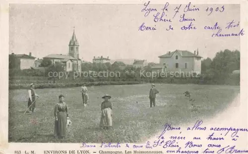 AK / Ansichtskarte LYON 69 Rhone Champagne Les Moissonneuses