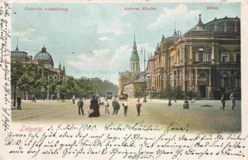 AK / Ansichtskarte LEIPZIG Sachsen Gewerbe-Ausstellung Reformierte Kirche Boerse