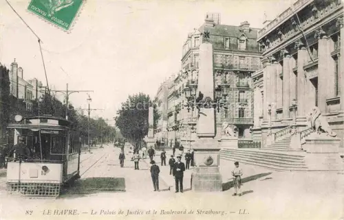 AK / Ansichtskarte LE HAVRE 76 Palais de Justice et Boulevard de Strasbourg
