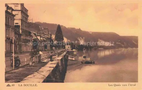 AK / Ansichtskarte La Bouille ROUEN 76 Seine-Maritime Les quais vers l'Aval