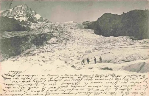 AK / Ansichtskarte CHAMONIX BONNEVILLE 74 Haute-Savoie Glacier des Bossons et Aiguille du Midi