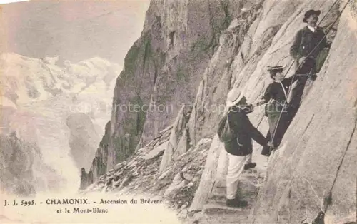AK / Ansichtskarte CHAMONIX BONNEVILLE 74 Haute-Savoie Ascension du Brévent et le Mont Blanc
