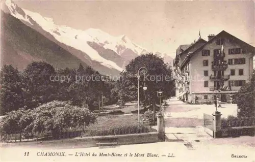 AK / Ansichtskarte CHAMONIX BONNEVILLE 74 Haute-Savoie Hôtel du Mont Blanc et le Mont Blanc