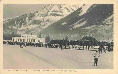 AK / Ansichtskarte CHAMONIX BONNEVILLE 74 Haute-Savoie La Patinoire un jour de match Collection Les Deux Savoies