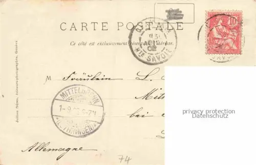 AK / Ansichtskarte CHAMONIX BONNEVILLE 74 Haute-Savoie Départ pour la mer de glace Alpes