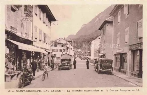 AK / Ansichtskarte Saint-Gingolph Monthey VS La Frontière franco-suisse et la Douane francaise