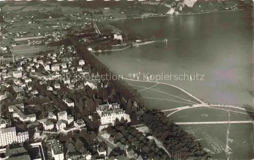AK / Ansichtskarte ANNECY 74 Haute-Savoie La Baie d'Albigny et la plage vue aérienne