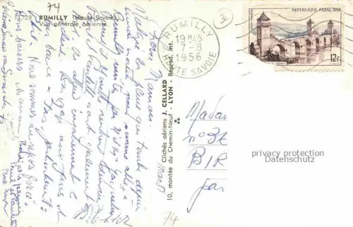 AK / Ansichtskarte Rumilly Annecy 74 Haute-Savoie Vue générale aérienne