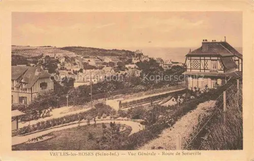 AK / Ansichtskarte Veules-les-Roses Dieppe 76 Seine-Maritime Vue générale Route de Sotteville