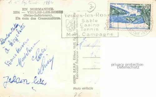 AK / Ansichtskarte Veules-les-Roses Dieppe 76 Seine-Maritime Un coin des Cressonnières