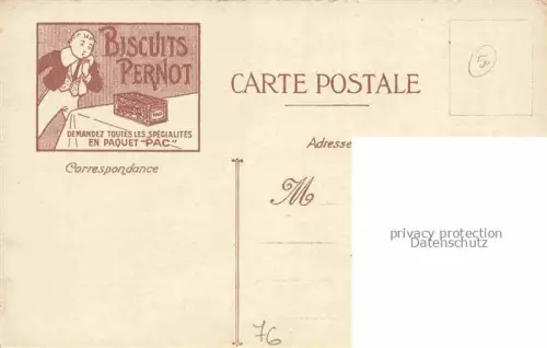 AK / Ansichtskarte LE TREPORT Dieppe 76 Seine-Maritime Les plages de France Kuenstlerkarte Werbung Biscuits Pernot