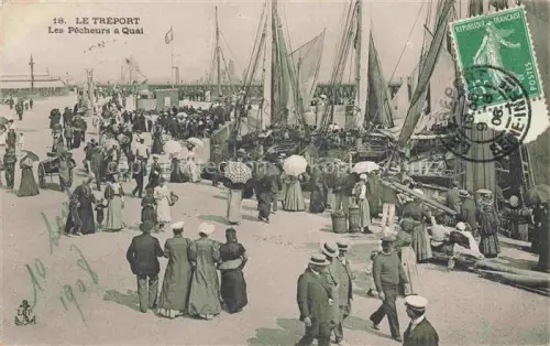 AK / Ansichtskarte LE TREPORT Dieppe 76 Seine-Maritime Les pêcheurs à quai