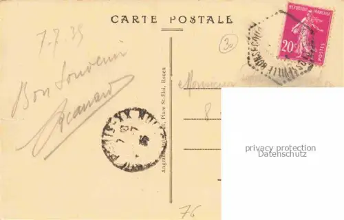 AK / Ansichtskarte ROUEN 76 Seine-Maritime Rue Jeanne d'Arc prolongée et la gare rive droite