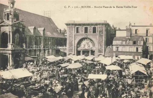 AK / Ansichtskarte ROUEN 76 Seine-Maritime Marché Place de la Haute-Vieille-Tour