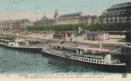 AK / Ansichtskarte ROUEN 76 Seine-Maritime Embarcadère des bateaux de La Bouille et le Quai de Paris