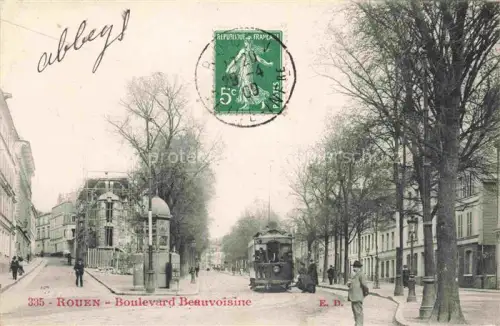 AK / Ansichtskarte ROUEN 76 Seine-Maritime Boulevard Beauvoisine Tram